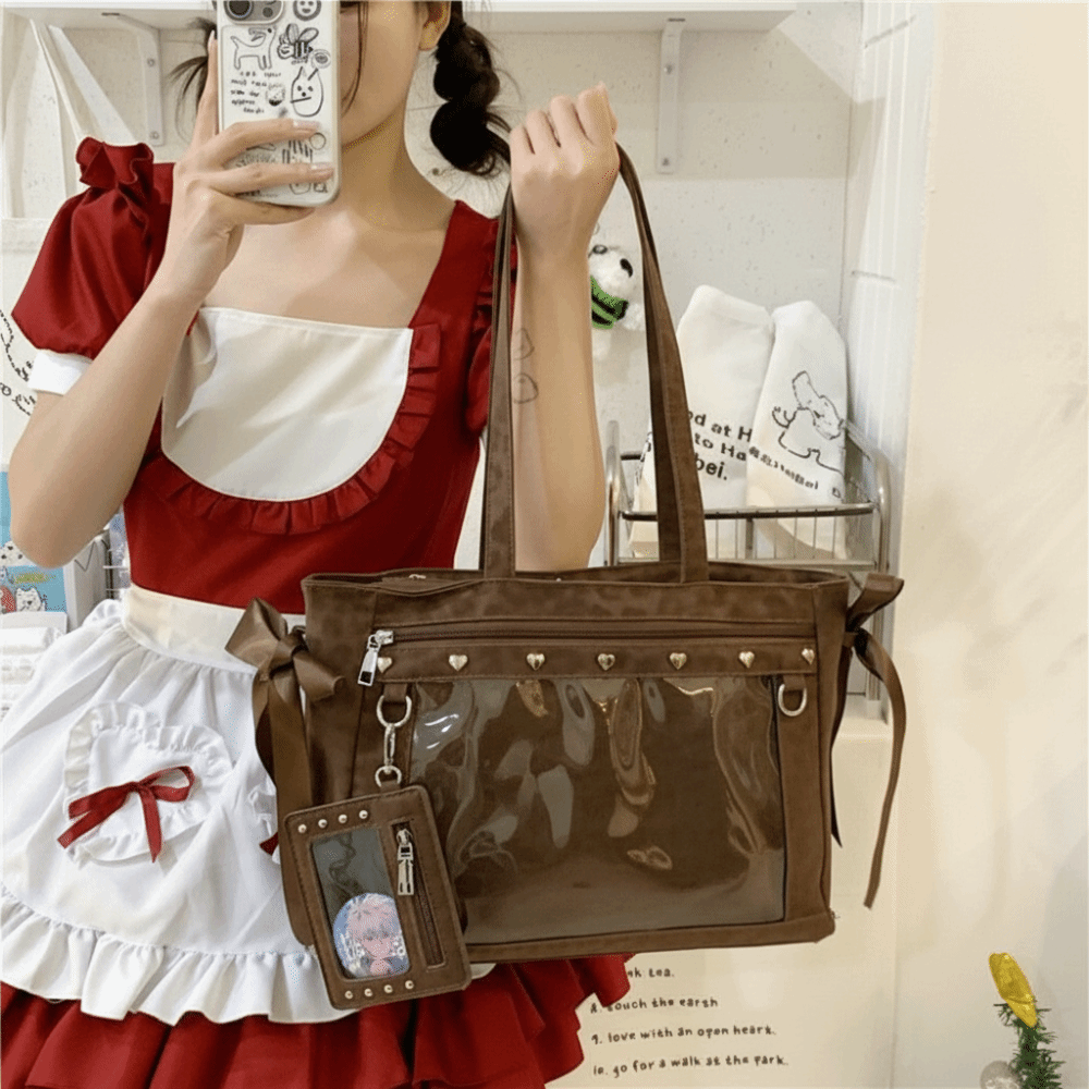 Anime Merchandise Women - Сумка-тоут Harajuku Y2K с бантом и