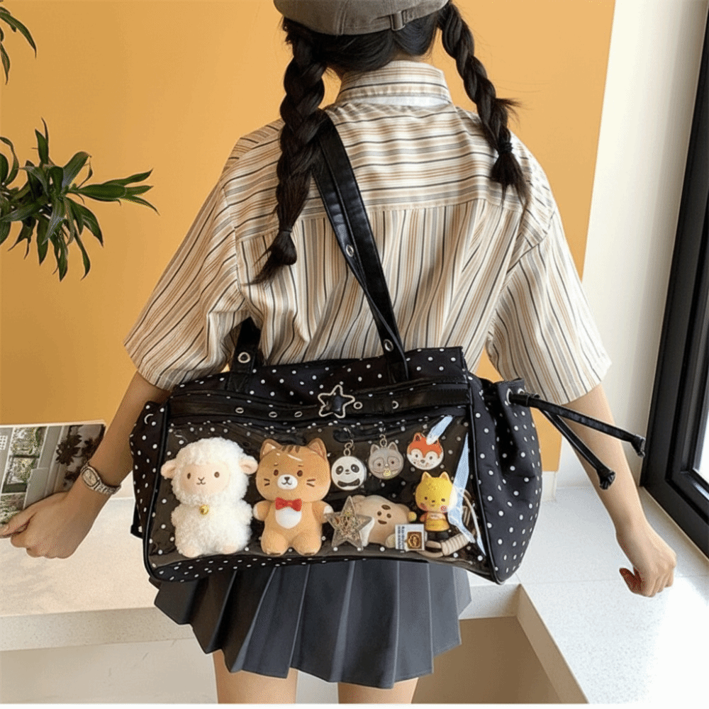 Сумка-тоут Harajuku Polka Dot  – обзор и цена Anime Merchandise Women